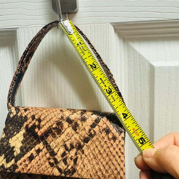 Snakeskin Pattern Tan and Black Women's Bag By Judith Jack - Picture 10 of 10